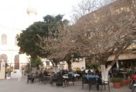 Traditional kafenio at Splantzia square